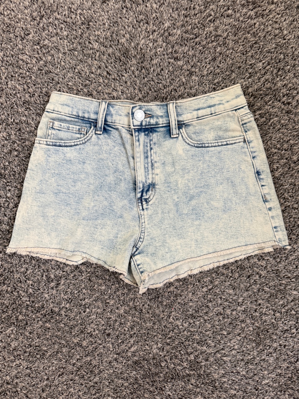 SO Light Acid Wash Denim Cutoff Shorts